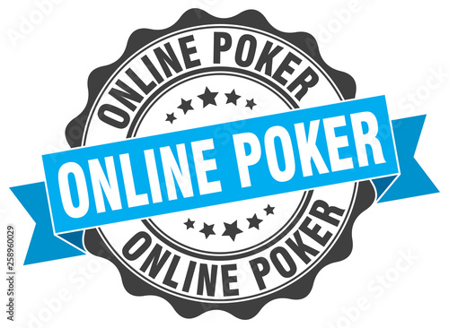 online poker stamp. sign. seal