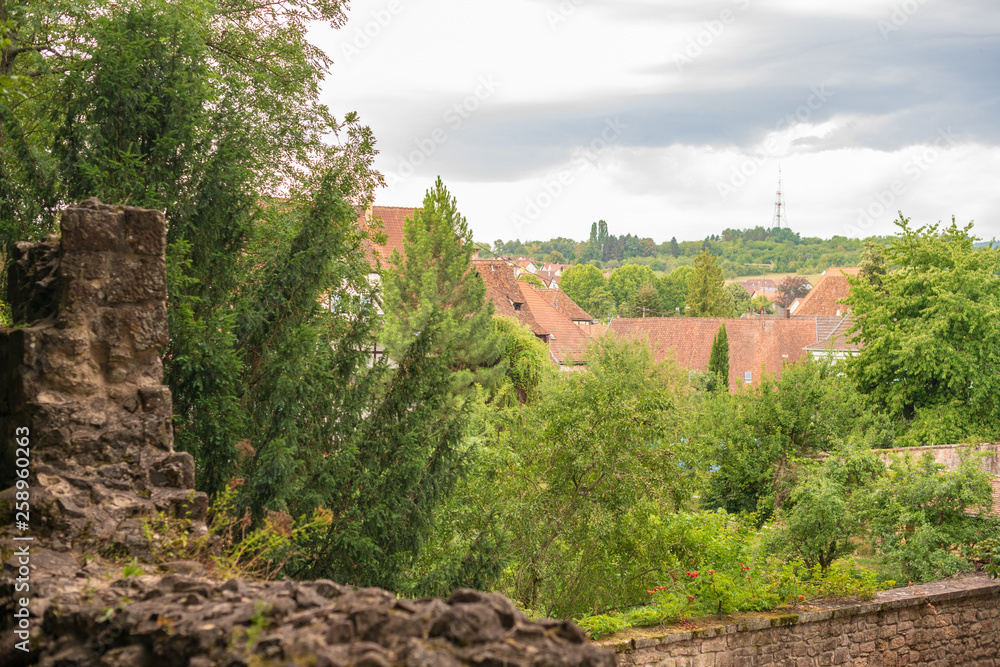 Fototapeta premium Vue générale du village de Wissembourg, Alsace France