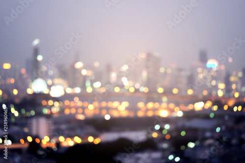 Colorful lights from the capital and City light blur bokeh background.