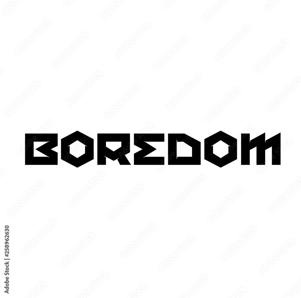 BOREDOM stamp on white BOREDOM stamp on white