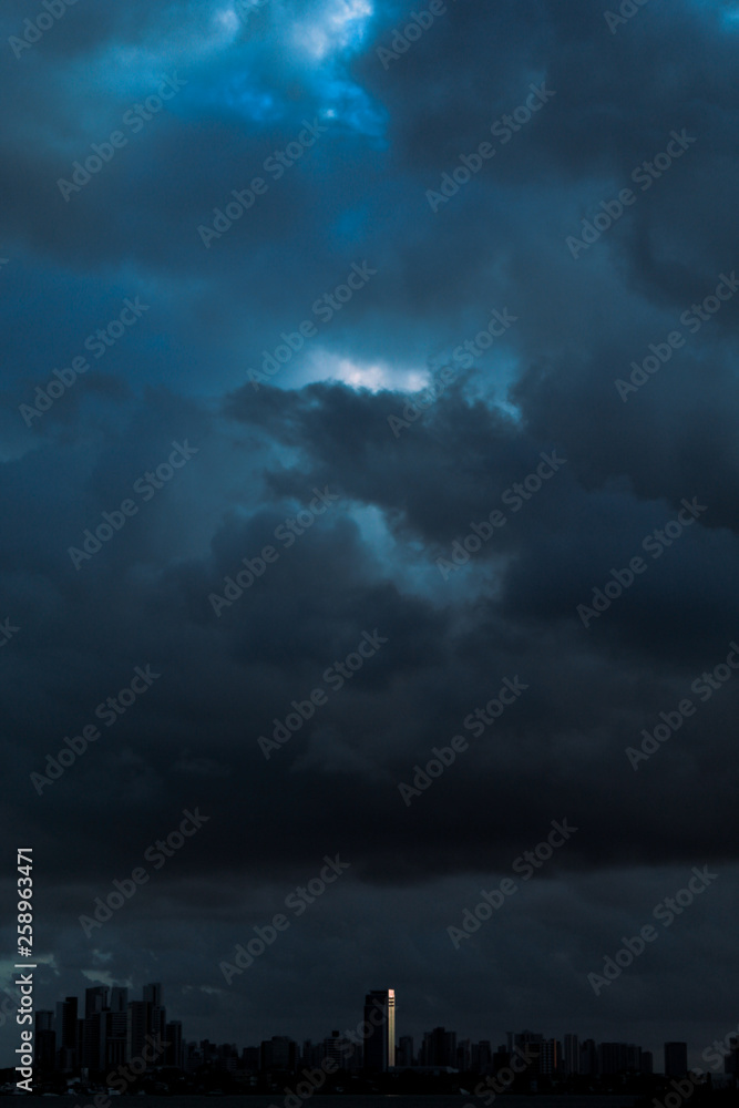 storm over the city of Recife storm over the city of Recife