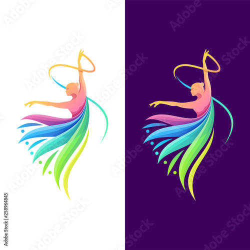 dancing color logo design