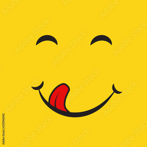 Yummy smile emotion