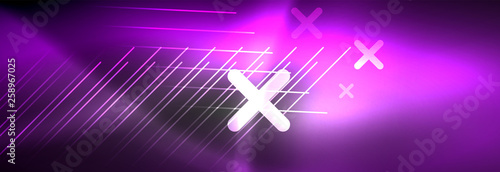 Shiny glowing lights neon color design background