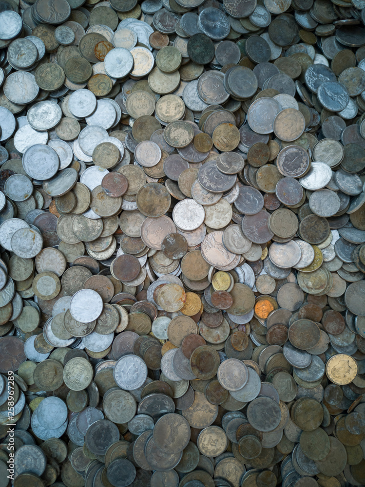 Coins texture and background Coins texture and background