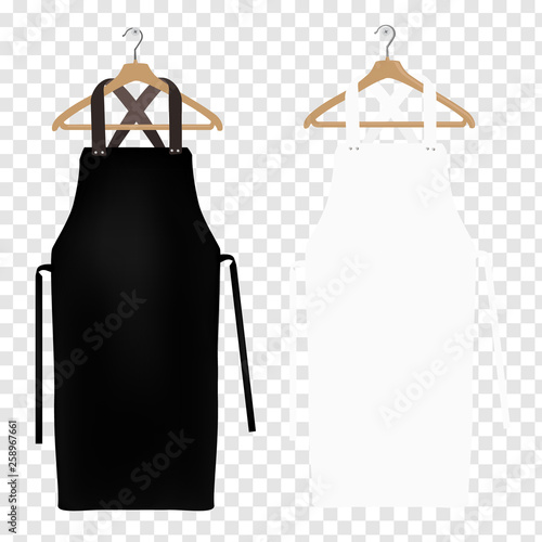 White and black aprons