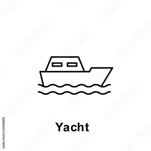 Yacht icon. Element of summer holiday icon. Thin line icon for website design and development, app development. Premium icon