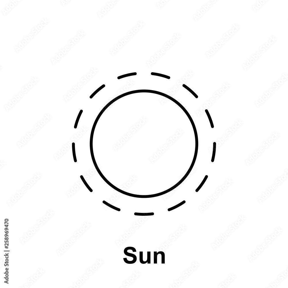Sun icon. Element of summer holiday icon. Thin line icon for website design and development, app development. Premium icon Sun icon. Element of summer holiday icon. Thin line icon for website design and development, app development. Premium icon
