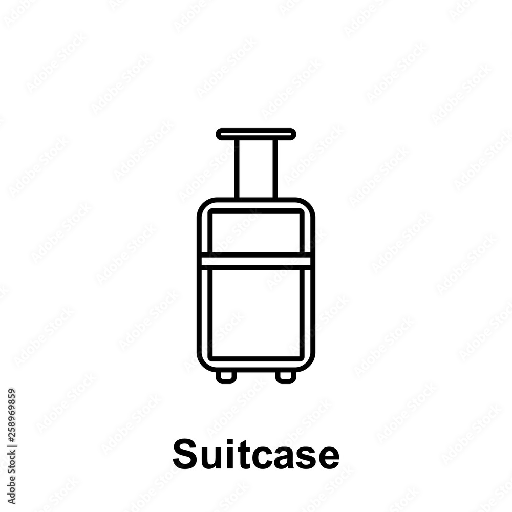 Suitcase icon. Element of summer holiday icon. Thin line icon for website design and development, app development. Premium icon Suitcase icon. Element of summer holiday icon. Thin line icon for website design and development, app development. Premium icon