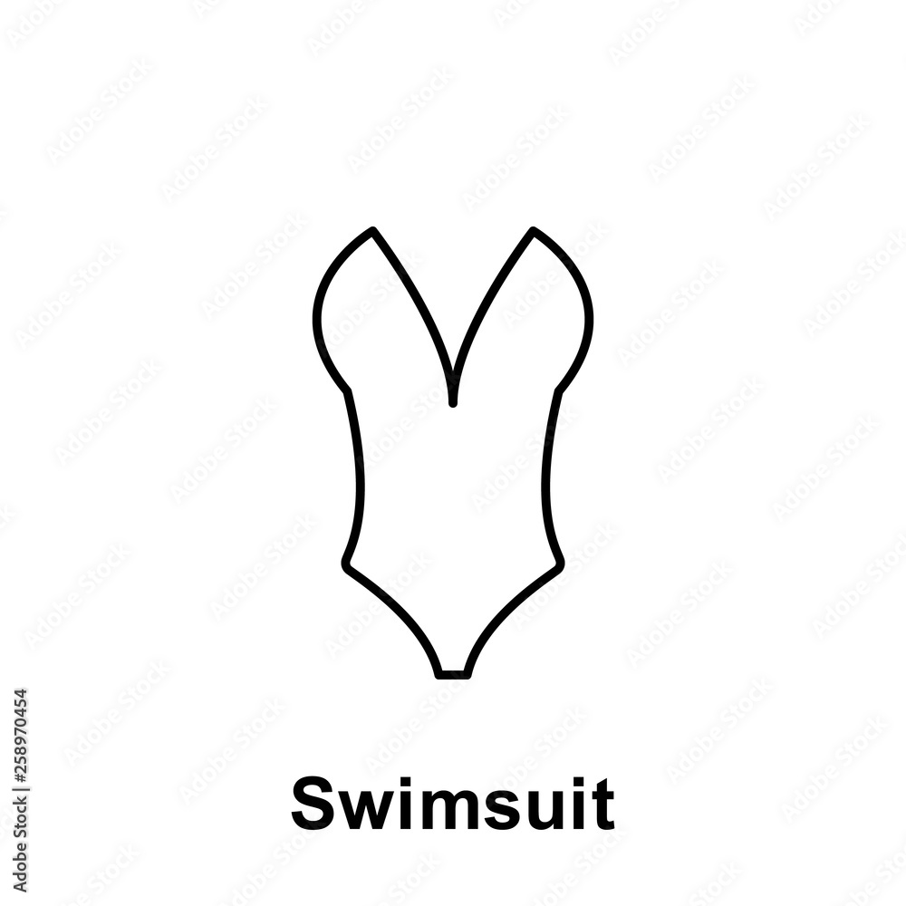 Swimsuit icon. Element of summer holiday icon. Thin line icon for website design and development, app development. Premium icon Swimsuit icon. Element of summer holiday icon. Thin line icon for website design and development, app development. Premium icon