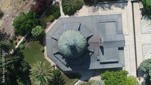 Mountain of happiness. The Sea of ​​Galilee, the place where Jesus went with the place. A holy place for Christians. Israel.