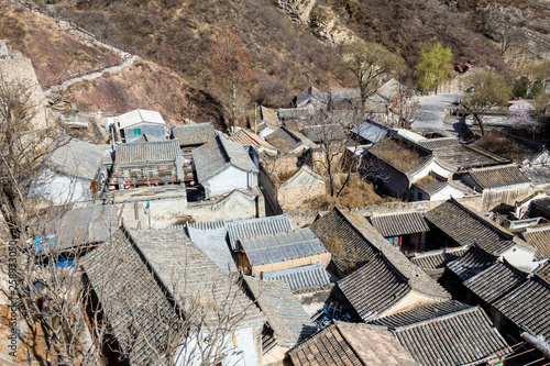 Chuandixia  Hebei province  China  tiled roofs in this ancient Ming Dynasty village not far from Beijing