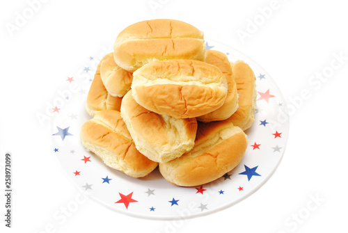 Wallpaper Mural Stacked Dinner Rolls On a Plate with Stars Torontodigital.ca