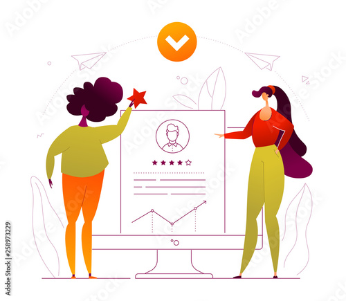 HR specialists - flat design style colorful illustration