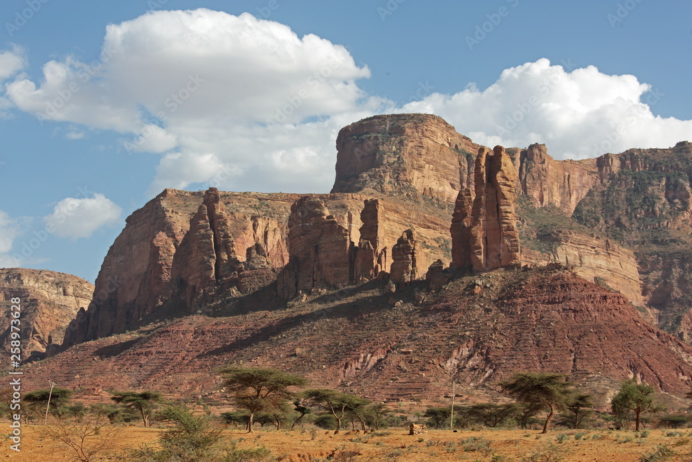 Landscape in Tigray province, Ethiopia