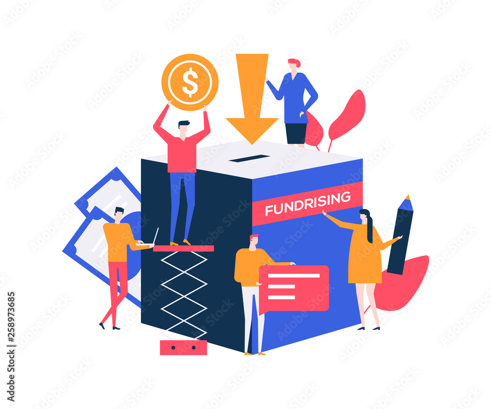 Make a donation - colorful flat design style illustration Make a donation - colorful flat design style illustration