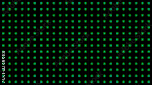 Green dots arranged in parallel lines on a black background