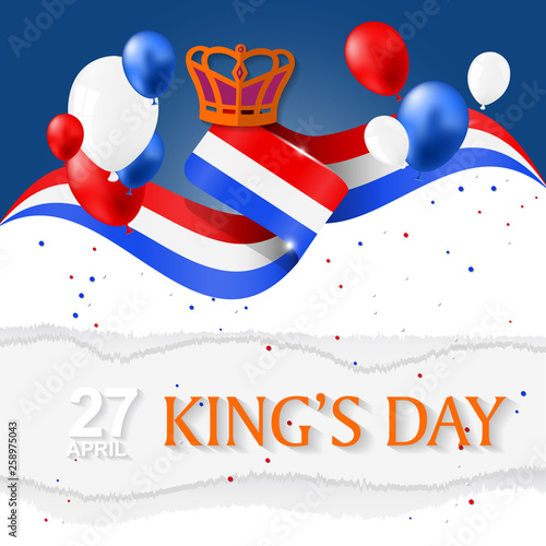 King's Day Celebrate Vector Design - King's Birthday in the Netherlands.