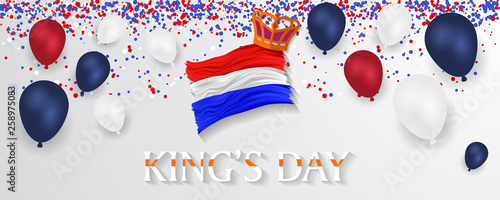 King's Day Celebrate Vector Design - King's Birthday in the Netherlands.
