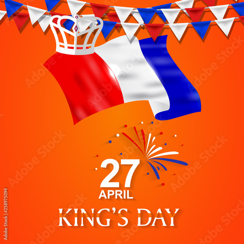 King's Day Celebrate Vector Design - King's Birthday in the Netherlands.