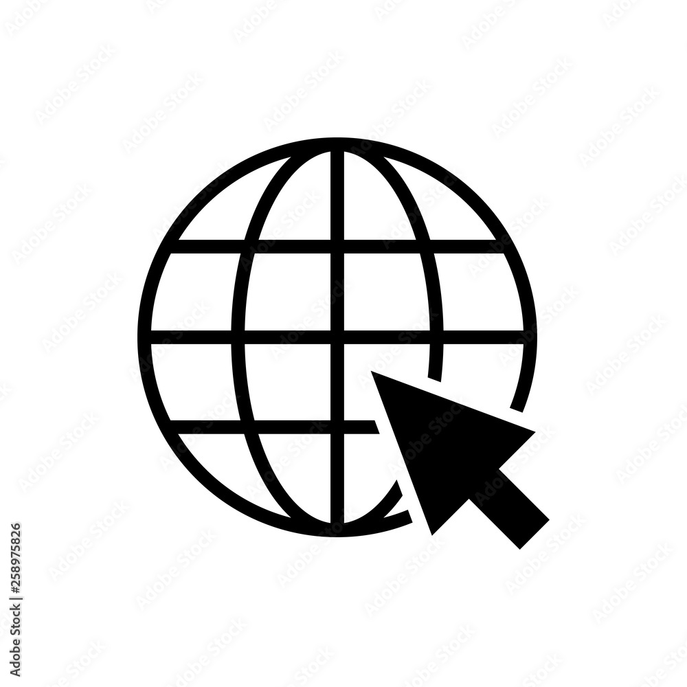 Web icon vector. Web icon page symbol for your web design. Internet world vector Web icon vector. Web icon page symbol for your web design. Internet world vector