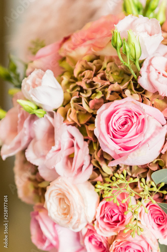 bridal bouquet the day of the wedding