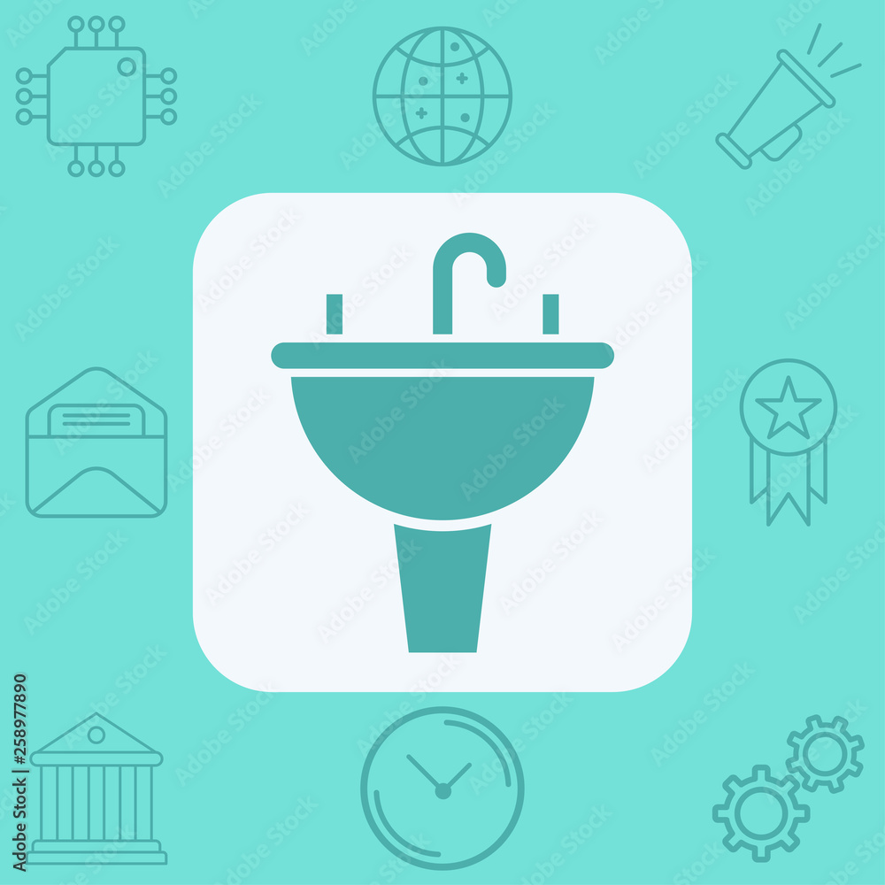 Sink vector icon sign symbol Sink vector icon sign symbol