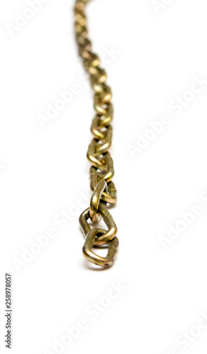 Chain on a white isolated background. Vertical format_