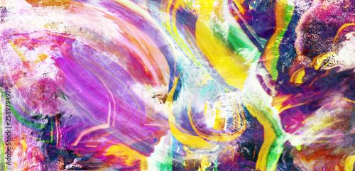 malerei streetart abstrakt rakel querformat