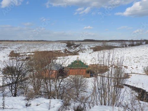 Russian nature and objects in Pereslavl Zalessky, Yaroslavl region. photo