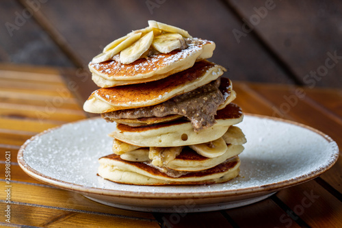 Peanut butter and banana protein pancakes, healthy made 