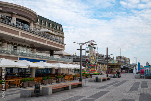 view of post square in kiev. ukraine capital