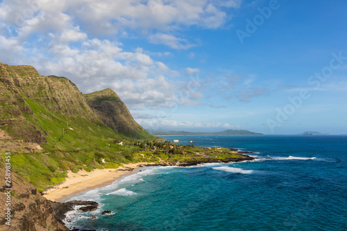 USA, Pacific Ocean, Hawaii, Oahu, View from  Point, Makapu'u Beach photo