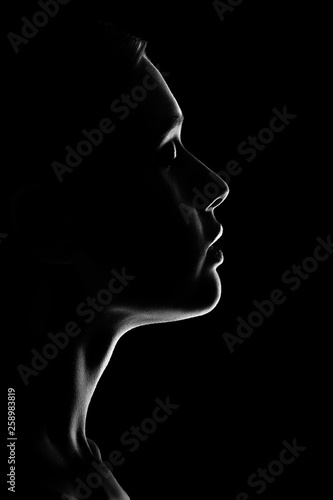 female profile silhouette