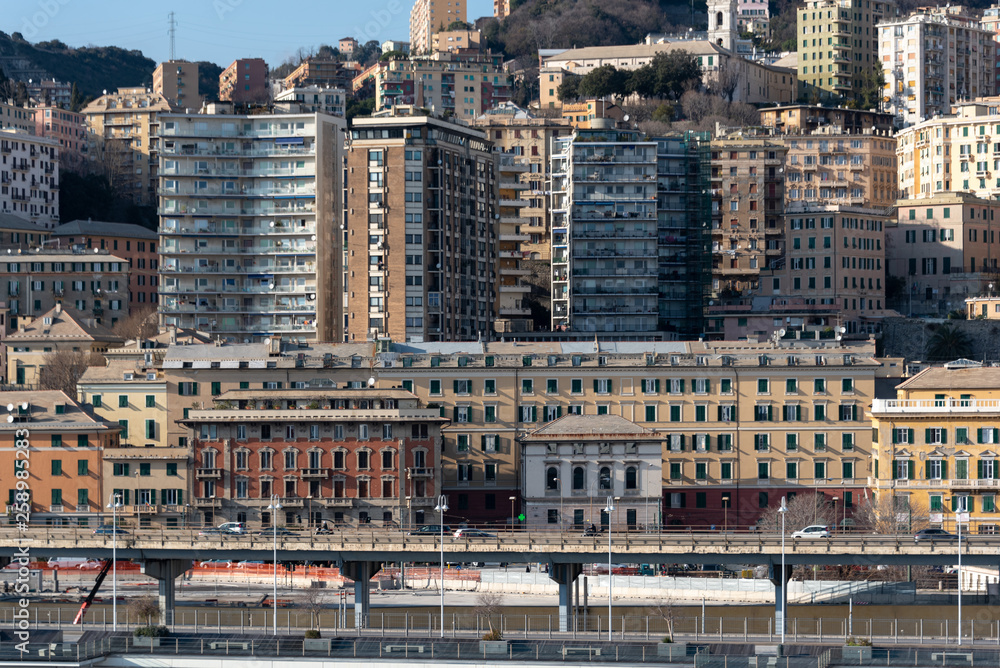 Obraz premium panoramic view of the city of Genoa