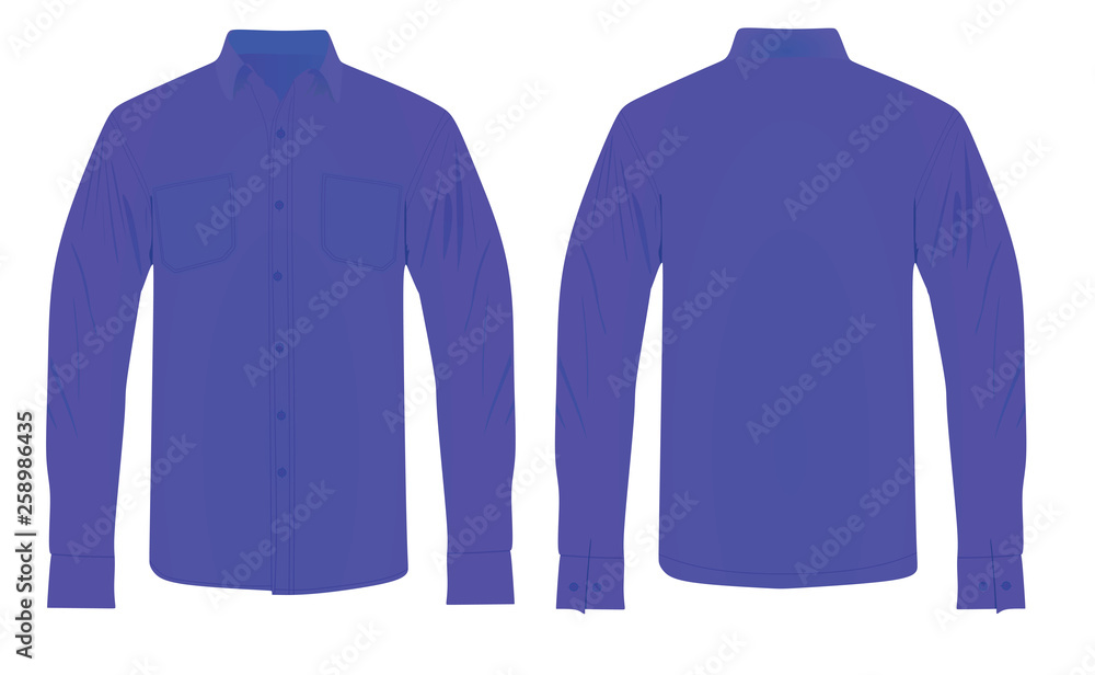 Blue long sleeve shirt. vector illustration Blue long sleeve shirt. vector illustration