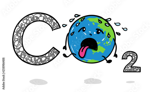 Erde im Klimawandel - CO2 -Kohlenstoffdioxid - Erderwärmung