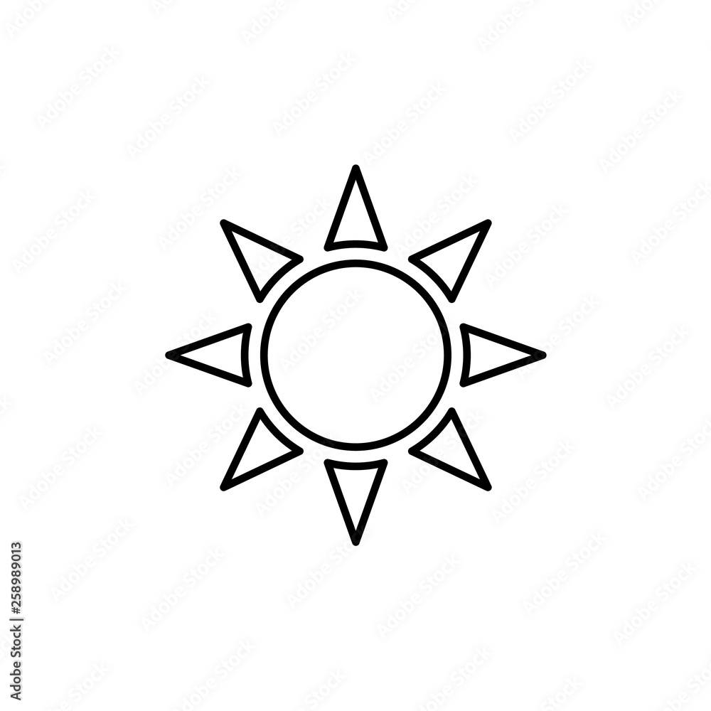 icon of the sun. vector illustration icon of the sun. vector illustration