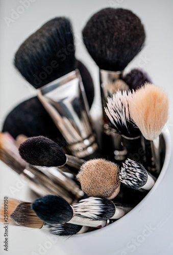 isolated makeup brush