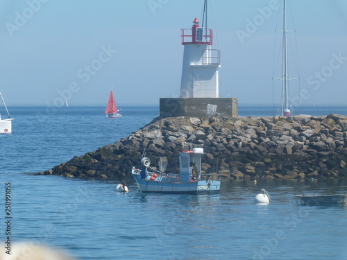 lighthouse on sea