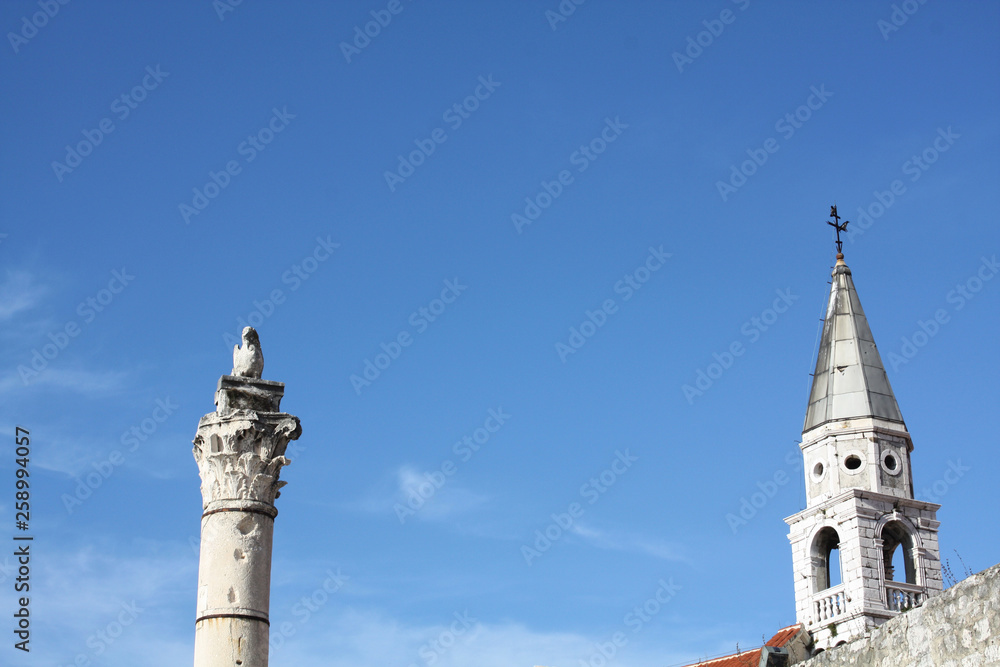 Pillar of Shame in Zadar Croatia. 