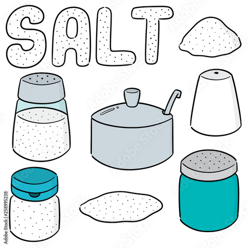vector set of salt