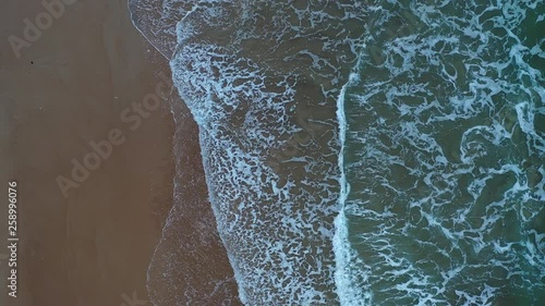 Waves, Sand, Ocean, Langre beach, Ribamontan al Mar, Cantabrian Sea, Cantabria, Spain, Europe photo