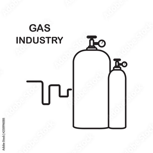 Gas cylinders. Gas industry.