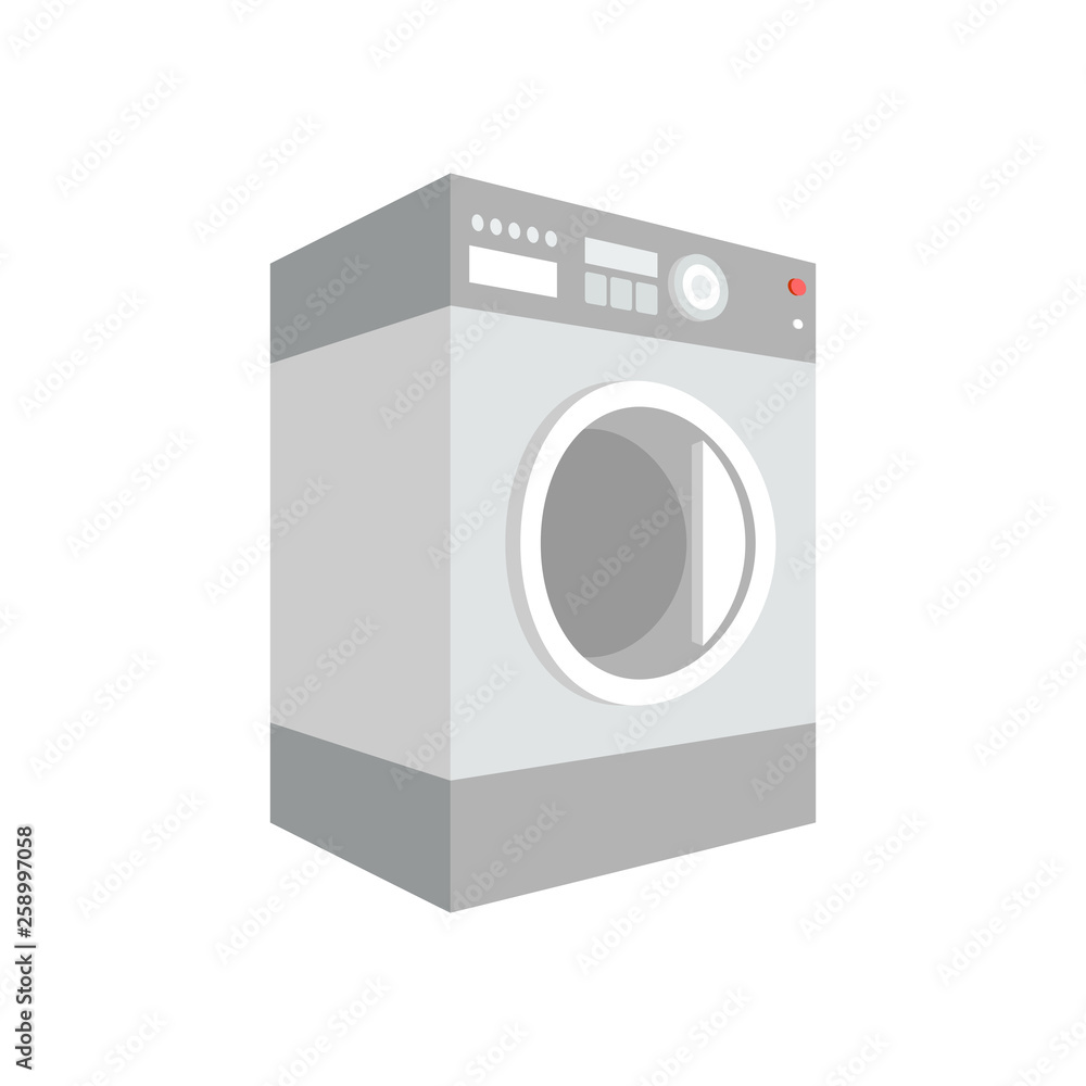 Washer isolated. washing machine Cartoon Style. Vector