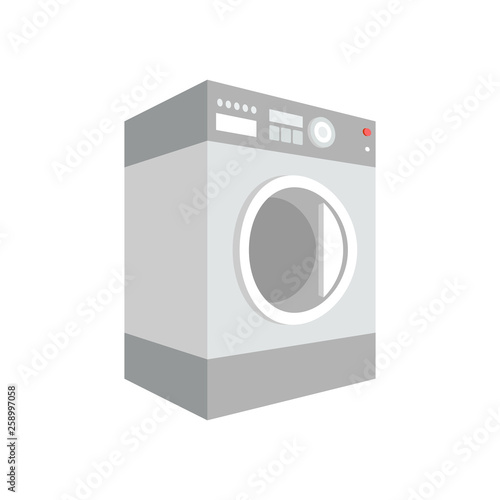 Washer isolated. washing machine Cartoon Style. Vector