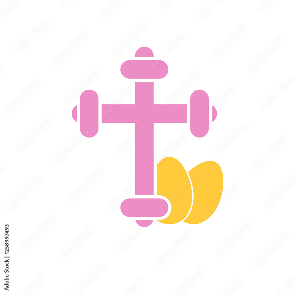 Fototapeta premium Easter cricifix icon on background for graphic and web design. Simple vector sign. Internet concept symbol for website button or mobile app.