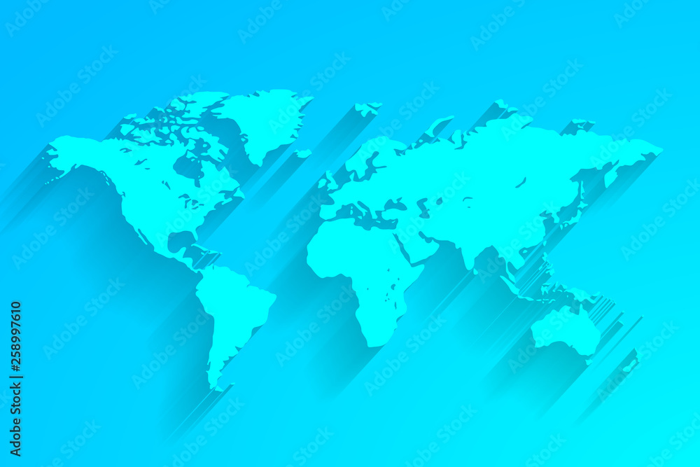 Turquoise world map background, vector Turquoise world map background, vector