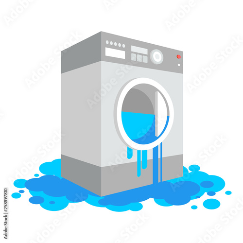 Washer broke down isolated. Washing machine leaking