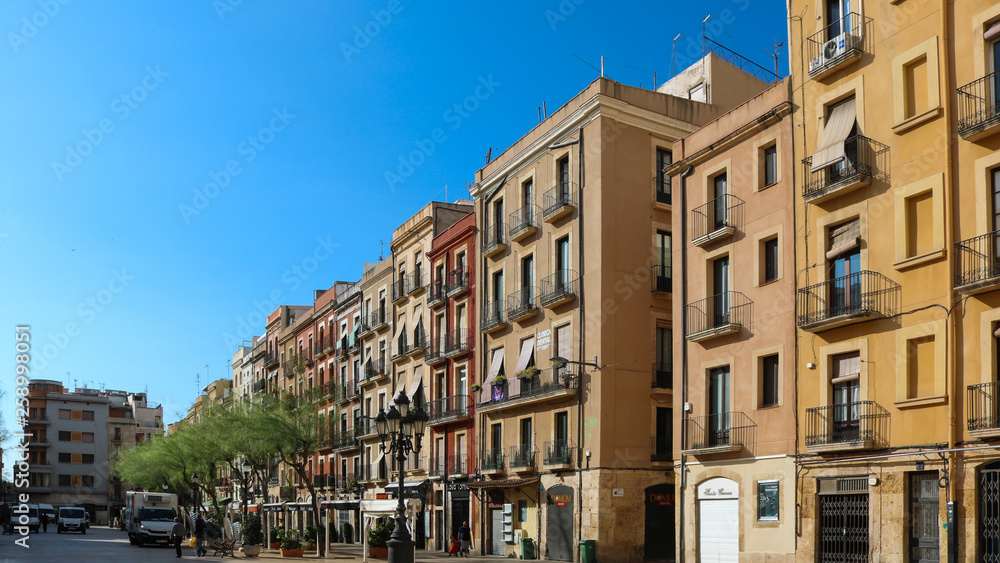 Obraz premium Placa de la Font Tarragona during Mediterranean games in june 2018